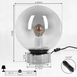 Hofstein Vilmar Tischleuchte Chrom, 1-flammig -Günstiges Tischlampen Geschäft vilmar tischleuchte h3535363 3