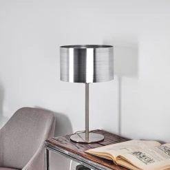 Hofstein Volos Tischleuchte Nickel-Matt, 1-flammig 21 Hofstein Volos Tischleuchte Nickel-Matt, 1-flammig -Günstiges Tischlampen Geschäft volos tischleuchte h3330982 5