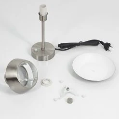 Hofstein Wacissa Tischleuchte Nickel-Matt, 1-flammig -Günstiges Tischlampen Geschäft wacissa tischleuchte h3451823 4