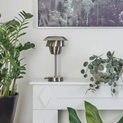 Hofstein Wacissa Tischleuchte Nickel-Matt, 1-flammig -Günstiges Tischlampen Geschäft wacissa tischleuchte h3451823 9