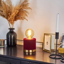 Hofstein Weruga Tischleuchte Rot, Messing, 1-flammig -Günstiges Tischlampen Geschäft weruga tischleuchte h3386736 6