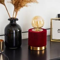 Hofstein Weruga Tischleuchte Rot, Messing, 1-flammig -Günstiges Tischlampen Geschäft weruga tischleuchte h3386736 8