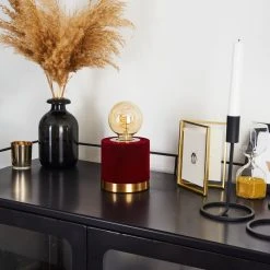 Hofstein Weruga Tischleuchte Rot, Messing, 1-flammig -Günstiges Tischlampen Geschäft weruga tischleuchte h3386736 9