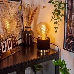 Hofstein Weruga Tischleuchte Schwarz, Gold, 1-flammig -Günstiges Tischlampen Geschäft weruga tischleuchte h3595220 6