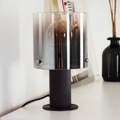 Hofstein Wichita Tischleuchte Schwarz, 1-flammig -Günstiges Tischlampen Geschäft wichita tischleuchte h3370407 3