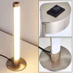 Hofstein Wila Tischleuchte LED Nickel-Matt, 1-flammig