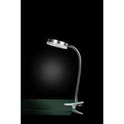 Wofi Leuchten WOFI BRENT Klemmleuchte LED Nickel-Matt, 1-flammig -Günstiges Tischlampen Geschäft wofi brent klemmleuchte 412701649009 1
