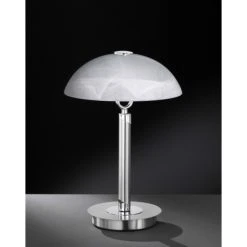 Wofi Leuchten Wofi BRISTOL Tischleuchte Nickel-Matt, 2-flammig