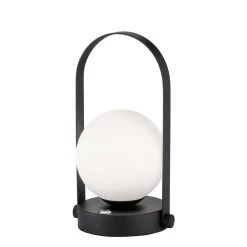 Wofi Leuchten GENK Tischleuchte LED Schwarz, 1-flammig