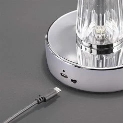 Wofi Leuchten GENK Tischleuchte LED Chrom, 1-flammig -Günstiges Tischlampen Geschäft wofi leuchten genk tischleuchte 121852 2