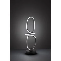 Wofi Leuchten MADISON Tischleuchte LED Schwarz, 1-flammig, Fernbedienung