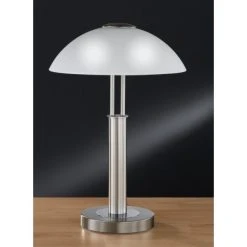 Wofi Leuchten Wofi PRESCOT Tischleuchte Nickel-Matt, 2-flammig