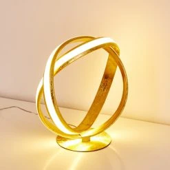 Hofstein Woyens Tischleuchte LED Gold, 1-flammig -Günstiges Tischlampen Geschäft woyens tischleuchte h3274651 do1 15
