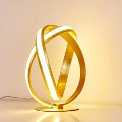 Hofstein Woyens Tischleuchte LED Gold, 1-flammig -Günstiges Tischlampen Geschäft woyens tischleuchte h3274651 do1 2