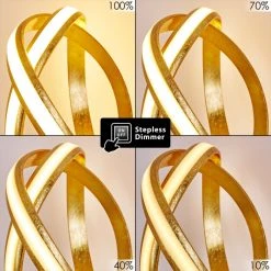 Hofstein Woyens Tischleuchte LED Gold, 1-flammig -Günstiges Tischlampen Geschäft woyens tischleuchte h3274651 do1 3