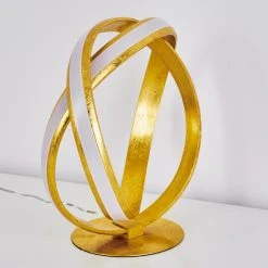 Hofstein Woyens Tischleuchte LED Gold, 1-flammig -Günstiges Tischlampen Geschäft woyens tischleuchte h3274651 do1 8