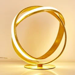 Hofstein Woyens Tischleuchte LED Gold, 1-flammig -Günstiges Tischlampen Geschäft woyens tischleuchte h3274651 do1 9