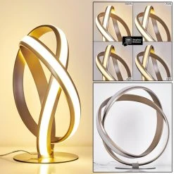 Hofstein Woyens Tischleuchte LED Nickel-Matt, 1-flammig