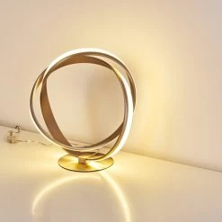 Hofstein Woyens Tischleuchte LED Nickel-Matt, 1-flammig -Günstiges Tischlampen Geschäft woyens tischleuchte h3274675 do1 19