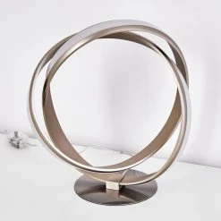 Hofstein Woyens Tischleuchte LED Nickel-Matt, 1-flammig -Günstiges Tischlampen Geschäft woyens tischleuchte h3274675 do1 21