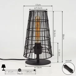 Hofstein Yachats Tischleuchte Schwarz, 1-flammig -Günstiges Tischlampen Geschäft yachats tischleuchte h3412251 3