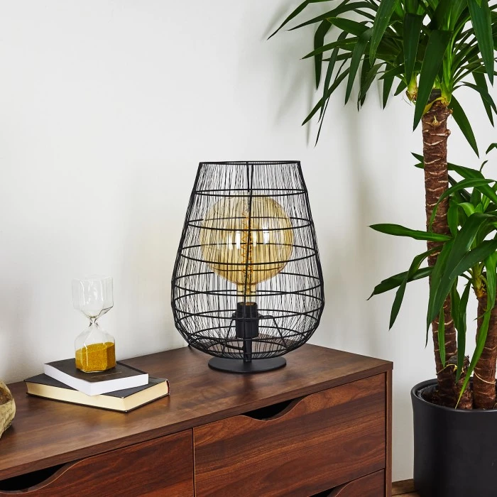 Hofstein Yachats Tischleuchte Schwarz, 1-flammig 6 Hofstein Yachats Tischleuchte Schwarz, 1-flammig – Bild 4