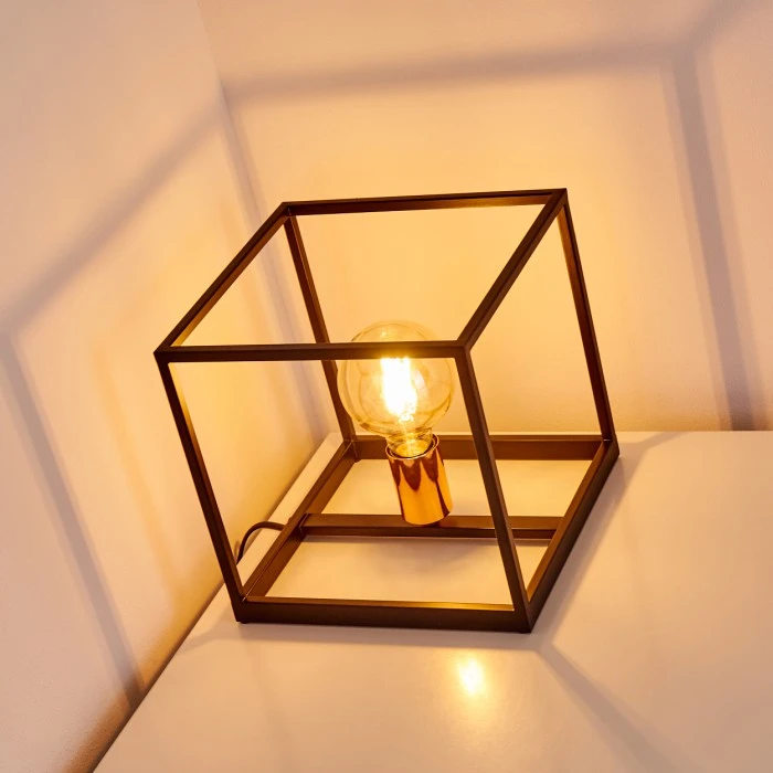 Hofstein Yuhigaoka Tischleuchte Schwarz, Kupferfarben, 1-flammig 7 Hofstein Yuhigaoka Tischleuchte Schwarz, Kupferfarben, 1-flammig – Bild 5