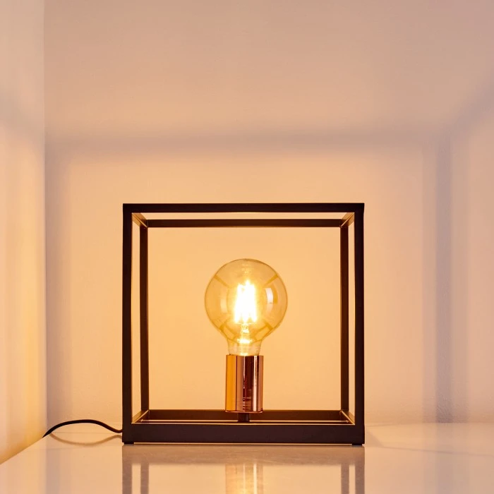 Hofstein Yuhigaoka Tischleuchte Schwarz, Kupferfarben, 1-flammig 9 Hofstein Yuhigaoka Tischleuchte Schwarz, Kupferfarben, 1-flammig – Bild 7