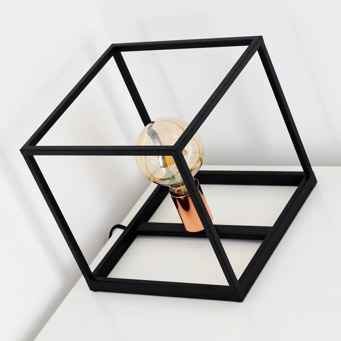 Hofstein Yuhigaoka Tischleuchte Schwarz, Kupferfarben, 1-flammig 10 Hofstein Yuhigaoka Tischleuchte Schwarz, Kupferfarben, 1-flammig – Bild 8