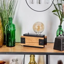 Hofstein Yuma Tischleuchte Schwarz, Naturfarben, 1-flammig -Günstiges Tischlampen Geschäft yuma tischleuchte h3565728 9