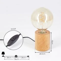 Hofstein Yuto Tischleuchte Naturfarben, 1-flammig -Günstiges Tischlampen Geschäft yuto tischleuchte h3545874 3
