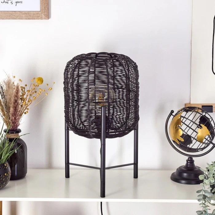 Hofstein Zaracure Tischleuchte Schwarz, 1-flammig 4 Hofstein Zaracure Tischleuchte Schwarz, 1-flammig – Bild 2