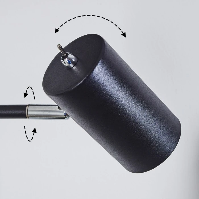 Hofstein Zuoz Tischleuchte Chrom, Schwarz, 1-flammig 5 Hofstein Zuoz Tischleuchte Chrom, Schwarz, 1-flammig – Bild 3